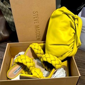 KENLEY BOLD YELLOW HEEL W CLUTCH